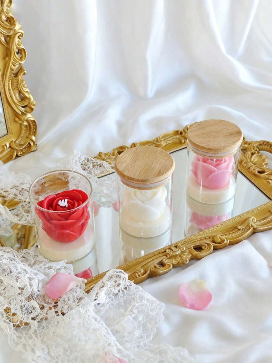 1 Wax Cup Scented Candle, Glass Jar Soy Wax Smokeless Scented Candle, Room Decoration, Birthday Gift Graduation, Wearing Dust Cover, Can Burn For 4-8 Hours Or More, Burning Smokeless, Creative Decoration Scented Candle, Room Decoration, Dining Table Decoration, Home Decoration, Suitable For Parties, Birthdays, Weddings And Dinners, Valentine's Day Gifts, Anniversary Gifts