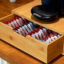 Bamboo 64-Capsule Drawer | Coffee Machine Stand | Capsule Drawer Dispenser - Default - View 5