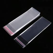 100pcs/200pcs Transparent 3.15*9.84 Inch Gift Packaging Bags, Suitable For Party, Birthday, Valentine's Day, Holiday Packaging, Pouches