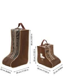 1pc New Creative Fashion Transparent Shoe Boot Dust Cover, Travel Shoe Dust Bag, Large Capacity Waterproof Portable Handheld Boot Storage Bag, Suitable For Storing Tall Boots, Ankle Boots, Sports Shoes And Other Shoes, Great For Home, School, Dorm, Travel, Beach - Multicolor - View 9