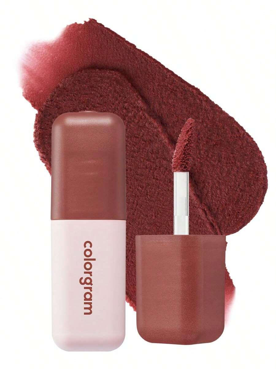 Colorgram NUDE BLUR TINT | Soft Velvet Matte Liquid Lipstick & Cheek Tint | Lightweight Blurring Tint For A Smooth & Airbrushed Finish | Long-Lasting & Non-Sticky Formula - 13 BURNT MARRON - 13顆燒焦的栗子 - 查看 1