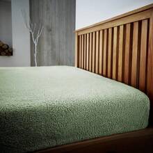 Teddy Thermal Fleece Fitted Bed Sheets - Single Double King Sheet - Teddy Burnt Orange - View 4