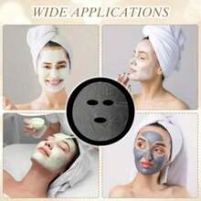 100/200/300/400pcs Disposable Facial Plastic Film Full Face Cleansing Mask Neck Sticker Transparent PE Mask Packaging Facial Beauty Health Tools - Clear - View 4
