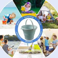 1 pieza Cubo de plástico plegable, Tina redonda plegable, Cubo de agua portátil para pesca, Cubo de agua de plástico portátil, Maceta de agua para exteriores que ahorra espacio, Organizador de maletero para todo tipo de vehículos