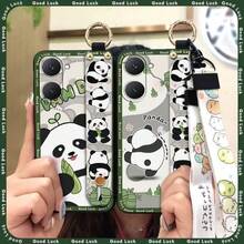 LulumiPhone Case For Vivo Y03 4G Cell Phone Sleeve Fashion Design Waterproof Back Cover Phone Protector Cartoon Protective Wristband Mobile Phone Case Phone Cover Cute Lanyard - 8 - Ver 8