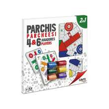 Tab. Parchís 4 Y 6 Madera con Acc. 40X40 Cm. - Juegos de Mesa Clásicos - Cayro - Ref. 096 - Multicolor - Ver 1