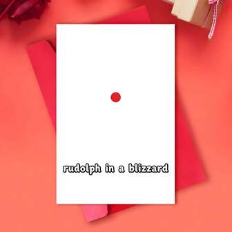 1 Pc Funny Rudolph Snowstorm Christmas Card, A Unique Holiday Card For Best Friends.