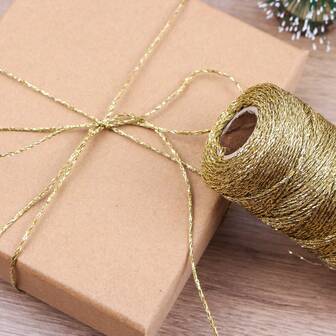 1.5毫米彩色金银线，16股扁平空心无弹性礼品包装绳，包装绳