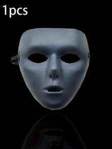 1pcsmale And Female Dance Masks, White And Black Half-Face Masquerade Ball Masks, Must-Have Halloween Party Masks, Props And Accessories, Mysterious Gothic-Style Masquerade Dance Party Ornaments, Adjustable Comfortable Headbands - Multicolor - View 7