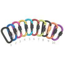 3/5 Pieces Set Of Outdoor Aluminum Alloy Climbing Carabiners Quick Hooks, Which Are No. 6 Locked Keychain Backpack Hooks, D - Shaped Locked Hooks And Wind Rope Hooks, With Random Colors.