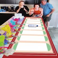 1pc Rolling Game Score Scroll, Durable Polyester Holiday Game Board For Family Gatherings, Winter Festive Decorations, No Electricity Needed, Christmas Party Decorations, Festive Table Setting, Playful Design, Easy Setup Game, Games, Board Games - Multicolor - View 4