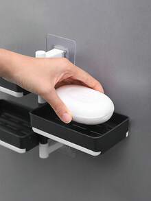 Rotating Soap Dish, Wall Mounted Bathroom Soap Holder, Drain Soap Dish, Creative Storage Rack - Multicolor - View 7