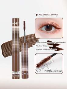 Amortals Mascara 3.5g, Natural Brown, Lengthening And Thickening, Natural And Long-Lasting, Curling, Waterproof, Sweatproof And Smudge-Proof, Makes Eyes Look Larger, Quick-Drying And Easy To Remove, Perfect Eye Makeup, Suitable For Travel, Christmas, Halloween, Thanksgiving, Valentine's Day, Holiday Gifts, Parties, Romantic Dates,