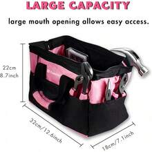 Juego de herramientas de reparación para el hogar de 290 piezas en rojo con bolsa de almacenamiento de boca ancha SW-GJB002 - Rosa - Ver 5