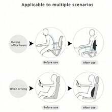 1PC Lumbar Pillow, Office Lumbar Support Pad, Seat Chair Lumbar Cushion, Long Sitting Lumbar Protector, Lumbar Pillow, Office Chair Back Cushion, Headrest Chair Cushion, Home Decoration, Back To School Classroom Decoration, School Supplies, Chair Cushion, Game Chair Cushion