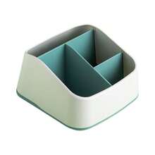 Multi‑Compartment Desktop Storage Box, Cosmetic & Remote Control & Key Organizer, Plastic Multi‑Functional Storage Basket For Vanity Desk Home Decor - Multicolor - View 20