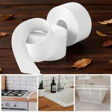 Bathroom And Kitchen Sealing Tape Sealing Strips, Self-Adhesive Bathtub And Wall Sealing Tape, Shower Tile Waterproof Sealing Tape, Suitable For Home Modification DIY, Suitable For Bathroom, Kitchen, Bathtub, Sink And Toilet Edge - White - View 4