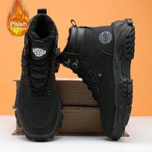 Boots Men's Shoes Autumn And Winter 2025 New High Help Work Shoes Anti-Slip Wear Thick Soled Casual Shoes Fashion Men With All Fashion Snow Shoes