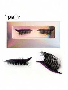 Eyeliner & Thick Curling False Eyelash Stickers - Multicolor - View 9