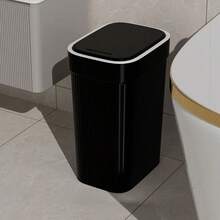 1 pièce Poubelle carrée avec couvercle, grande taille anti-odeur avec pédale pour la cuisine, la salle de bain, les toilettes