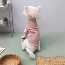 1件绿色高领狗狗衣服，带心形贴片，适合小型犬日常穿着 - 彩色 - 查看 21