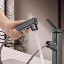 [Vòi chậu vuông kéo ra bằng đồng] 1 vòi chậu vuông kéo ra hoàn toàn bằng đồng (Thông số kỹ thuật 180*185), Vòi chậu rửa mặt, Vòi chậu, Bàn gội đầu, Bồn cầu, Vòi nước nóng lạnh - súng xám - Xem 5
