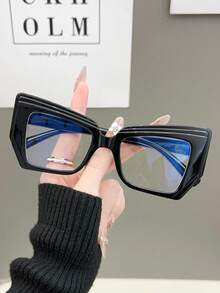 3pcs Cute PC (Polycarbonate) Women's Cat Eye Optical Glasses Frame, European & American Y2K Style For Party, Gathering, Street Snap