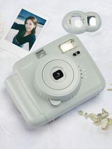 popoto Popoto Instant Camera Bundle With Instant Mini Films, One-Touch Operation, Selfie Mirror, Retro Design,For Beginners, Features A Built-In Flash, A Center-Axis Viewfinder, And Develops Photos In 30 Seconds, With 10 Instant Mini Films.(Not Include Battery)