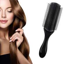 Premium Professional Classic Styling Curling Comb 9-Row Black Hair Comb Suitable For Wet And Dry Hair Perfect For Distribution And Styling Anti-Static Gentle On Scalp Ergonomic Handle Durable Bristles Suitable For All Hair Types Unisex - Multicolor - View 8