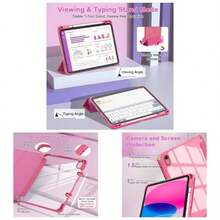 11th Generation 11 - Inch A16 2025, 10.9'' 10th Gen 2022, Slim Lightweight 1110 Th Gen Protective Cover With Trifold Stand, Auto WakeSleep, PC Back, Pink - Pink - View 1