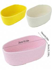 Small Storage Cotton Rope Woven Basket Gift Closet Storage Basket Gift Basket For Easter Decoration Storage Box Suitable For Living Room And Bedroom