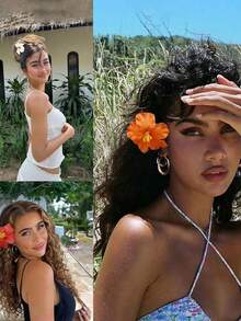 8 chiếc/1 chiếc Kẹp tóc hình hoa dâm bụt Hawaii dành cho nữ, dài 3.54in/9cm, màu trắng, hồng, vàng, cam, tím, đỏ, xanh dương, tím nhuộm tie-dye, thời trang, đa năng, thanh lịch, tối giản, màu trơn, phù hợp cho hàng ngày, thường ngày, tiệc tùng, bãi biển, kỳ nghỉ, buộc tóc đuôi ngựa, búi tóc, rửa mặt, trang điểm, phụ kiện trang phục, kẹp càng cua, kẹp tóc, kẹp tóc cài đầu, phụ kiện tóc, vẻ quyến rũ năm mới, phụ kiện đội đầu, phụ kiện Valentine, phụ kiện tóc cho nữ, ghim cài tóc - Nhiều màu - Xem 10