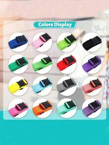 Dây đai hành lý cá nhân hóa, Dây đai hành lý có thể tùy chỉnh tên, Dây đai hành lý bằng nylon thêu tên tùy chỉnh, Dây đai nhận dạng hành lý, Dây đai để cố định hành lý, Dây đai hành lý, Dây đai quấn hành lý - Nhiều màu - Xem 2