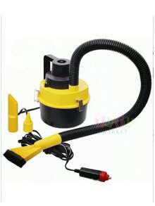 Aspiradora portátil, aspiradora de mano para coche, aspiradora para coche, aspiradora en seco y húmedo, aspiradora doméstica multifuncional, aspiradora multifuncional para coche, aspiradora de bote en seco y húmedo, aspiradora de alta potencia de 12 V, aspiradora, aspiradora con función de compresor, colchón inflable y flotador de piscina, húmedo y seco, suministros para coche, herramientas de limpieza, diseño compacto y portátil, adecuado para limpiar vehículos, camiones, alfombras, pisos, etc. (amarillo) - Amarillo - Ver 8
