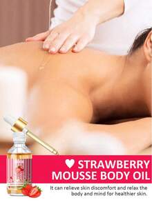 Strawberry Body Oil, Hydrating And Nourishing Massage Oil For All Skin Types, Hypoallergenic, With Glycerin, Vitamin C, And Lavender - 彩色 - 查看 3