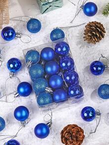 24pcs/Set 1.18inch Mini Shatterproof Christmas Balls, Creative Home Decor Christmas Ornaments, Christmas Tree Hanging Pendants, Christmas Decorative Hanging Balls For Holiday Party, Christmas Party, Room Decor, Scene Decor, Festival Decor, Home Decor, Holiday Decor, Party Favors, Room Decor, Window Decor, Bedroom Decor, Home Decoration, Fun Christmas Party Decorations, Merry Christmas, Happy New Year, Christmas Gifts, Christmas Decorations Winter Christmas Decorations Home Christmas Gifts Christmas Decor - Multicolor - View 4