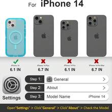 适用于 iPhone 16/15/14/13/12/11 系列透明手机壳，兼容 MagSafe，三层磁性充电盒，iPhone 16 Pro Max 重型防震防摔手机壳，适用于圣诞节、生日、新年礼物、冬季、送给家人、朋友、生日、女朋友、男朋友的礼物 - 藍色 - 查看 12