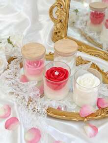 1 Wax Cup Scented Candle, Glass Jar Soy Wax Smokeless Scented Candle, Room Decoration, Birthday Gift Graduation, Wearing Dust Cover, Can Burn For 4-8 Hours Or More, Burning Smokeless, Creative Decoration Scented Candle, Room Decoration, Dining Table Decoration, Home Decoration, Suitable For Parties, Birthdays, Weddings And Dinners, Valentine's Day Gifts, Anniversary Gifts