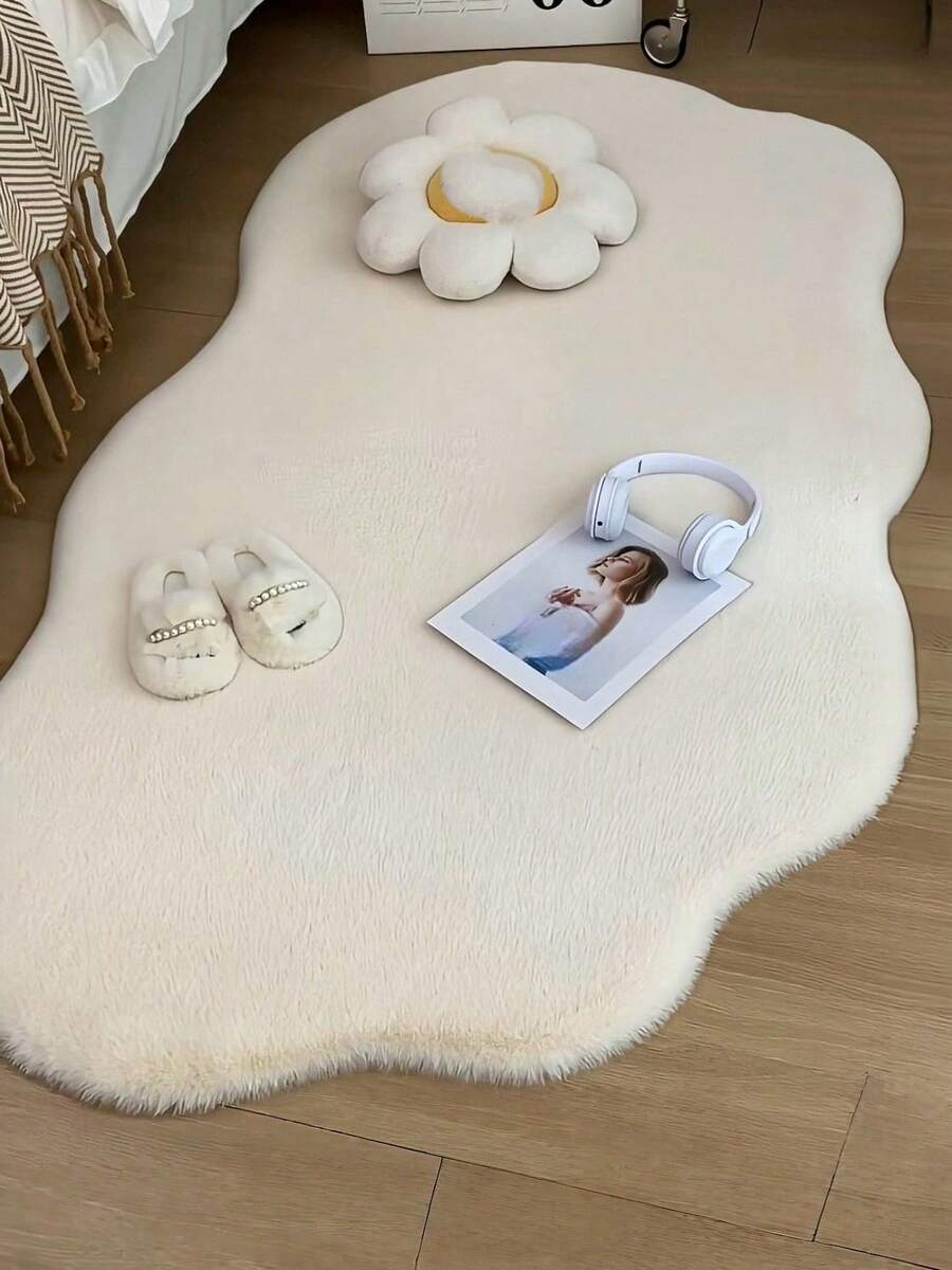 1pc Charming Cloud Pattern Rug, Faux Fur Rug, Comfortable Autumn/Winter ...