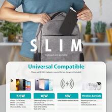 Valet Tray Built In Wireless Charging Pad Nightstand Organizer Dresser Mens Jewelry Box Station Faux Leather Tray For Men And Women Black