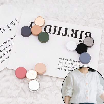 2 pares de clipes magnéticos premium para cachecol, alfinetes versáteis para xale, clipes para colarinho de broche, fechos magnéticos multifuncionais para faixa de cabeça