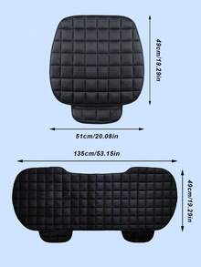 3-1pc Universal Car Seat Cushion With Polyester Fiber, Sponge Filler, Soft & Breathable, Anti-Slip, Lightweight & Portable, All-Season Protection For Vehicle Seats - Hand Washable,Interior Accessory