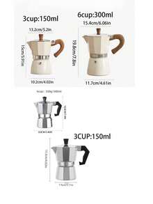 Cirelle 1pc Classic Italian-American Espresso Maker - 10.14oz Aluminum Stovetop Coffee Pot, Manual Operation, Perfect For Home & Restaurant Use Christmas Gift; Christmas Present Halloween Gift Back To School,Teacher's Day Gift - Multicolor Moka Pot - View 4