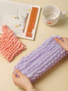 女士可扩展手提袋，弹力购物手提包，大容量可重复使用购物袋，弹性便携，适合居家、旅行和购物，多种颜色可选，可折叠购物袋，菠萝旅行袋，褶皱气泡袋，适合旅行、露营、户外、海滩、夏季度假 - 彩色 - 查看 15