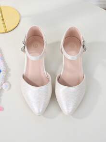 2026 New Soft Bottom Shoes, Suitable For Teenagers Party & Outdoor Wear In Spring, Autumn And All Seasons, Fashionable Pointed Toe High Heels For Campus - White - View 11
