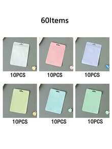 30个/90个装马卡龙色自封塑料袋，加厚透明彩色骨纹袋，密封储物袋，包装袋，适用于：圣诞节礼物包装、情人节礼物包装、装饰品包装、饰品收纳、化妆品样品收纳、办公用品收纳、圣诞节、国庆节 - 彩色 - 查看 9