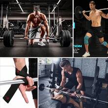 6pcs vendas para rodillas gym, Wraps para rodilla gym con Vendas para Rodilla, muñequeras, y Straps para Gimnasio, Equipo de entrenamiento de pesas, Evita lesiones en tus articulaciones - Negro - Ver 12