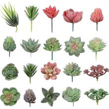 Suculentas Artificiales,Decoración de Plantas Falsas de Sin Macetas,Surtidas Mini Plantas Suculentas para Bricolaje,Lavabl y No te Desvanezcas,Decoración de la Oficina,el Hogar,Jardín,Mesa mini plantas decorativas perfectas para combinarlas con luces navideñas adornos Christmas para mesas de comedor escritorios baños y regalos de temporada - Mini Plantas Suculentas - Ver 1