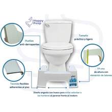 Happy Poop Paquete 2 Bancos para Baño Estreñimiento Hemorroides Colon Colitis - 1 Banco - Ver 1