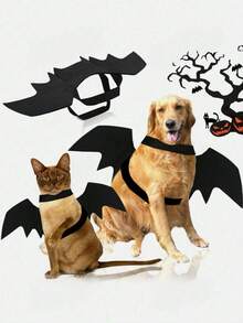 1pc Felt Bat Wing Pet Costume, Suitable For Medium To Large Pets, Halloween Halloween Halloween Costumes